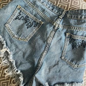 Raw Hem Denim Shorts